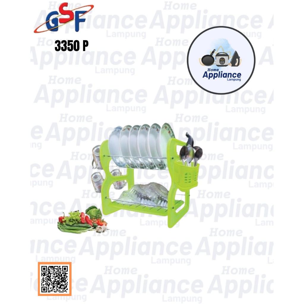 GSF - Rak Piring Stainless Minimalis / Rak Piring 2 Susun G - 3350 P