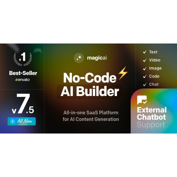 MagicAI 8.4 – OpenAI Content, Text, Image, Video, Chat, Voice, and Code Generator as SaaS