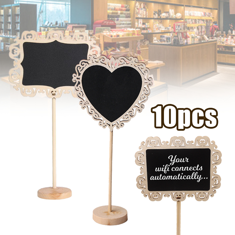 

10pcs 8inch Papan Tulis Kapur Kecil Blackboard Mini Chalkboard Mini Menu Cafe