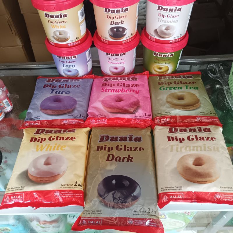 

Glaze Dunia dip glaze coklat 1 kg/glaze dunia coklat 1kg bag