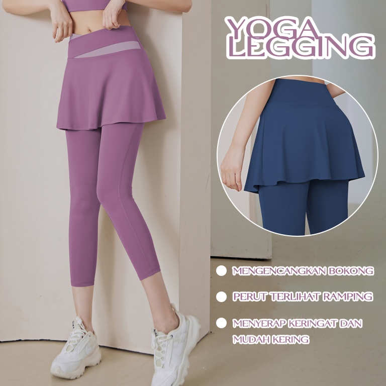 55LARIS MANIS ANMO YOGA Celana Leging Legging Rok Yoga Olahraga Senam Training Import Sport Dewasa W