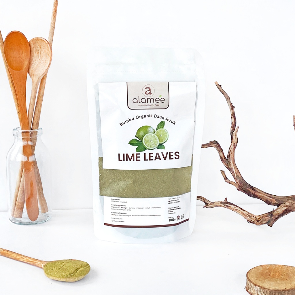 

ALAMEE Daun Jeruk Bubuk Lime Powder Bumbu Dapur Instan Organik Murni Asli Tanpa Campuran 100g