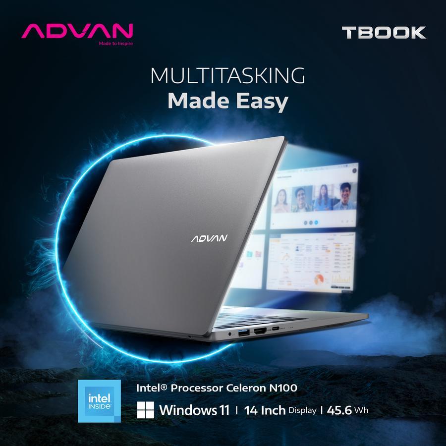 Laptop Advan TBook Intel Celeron N100 Intel N100 4Gb/128GB Upgradable14" HD