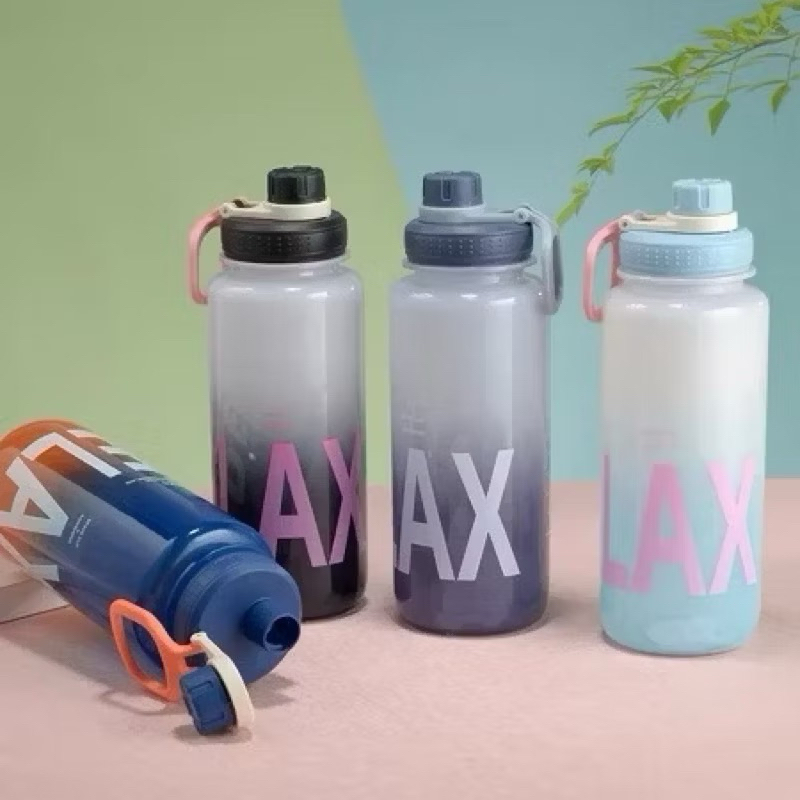(C3152) BOTOL MINUM RELAX 2 WARNA 1000ML / BOTOL MINUM PLASTIK SPORT PORTABLE 1 LITER OLAHRAGA KANTO