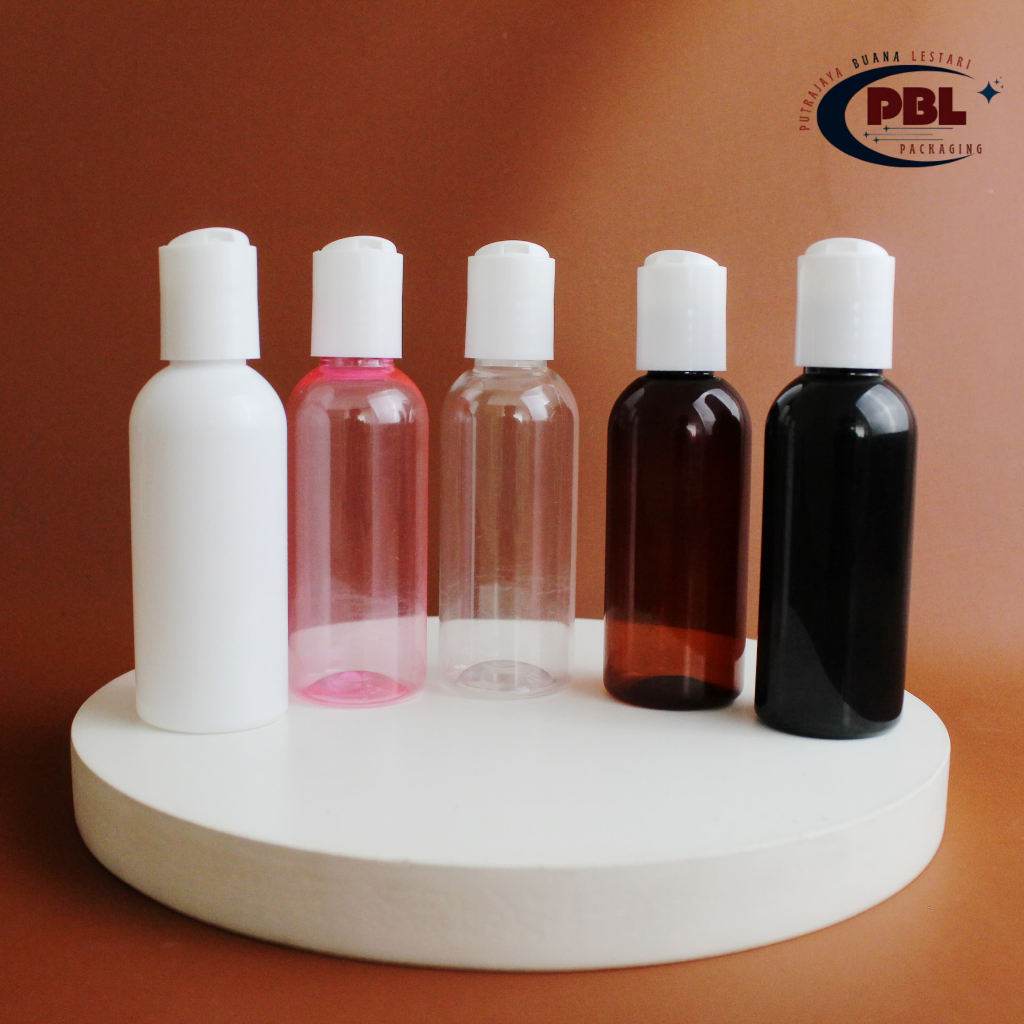 Botol Presstop 60ml Tebal / Botol Dictop Fliptop 60ml Tutup Putih