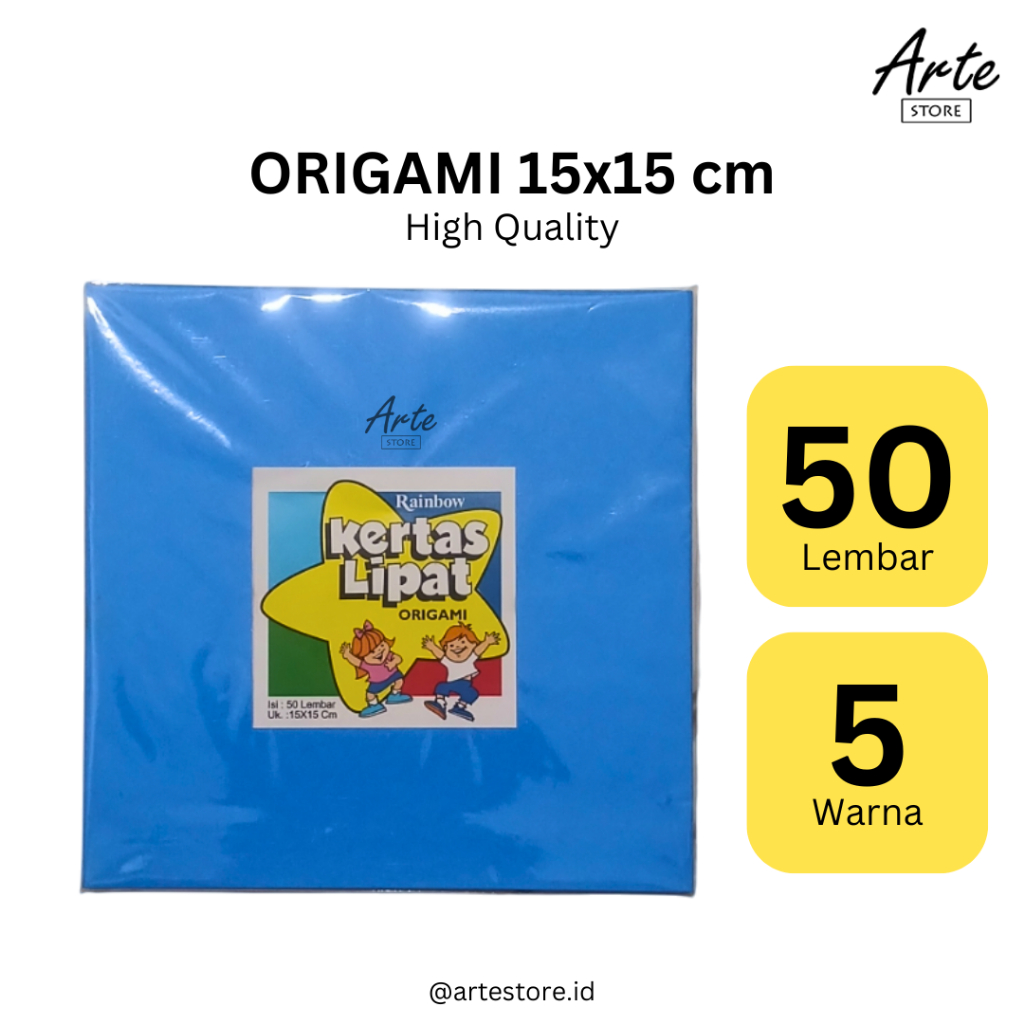 

Kertas Lipat 50 Lembar - Origami Polos 15x15 cm - Artestore