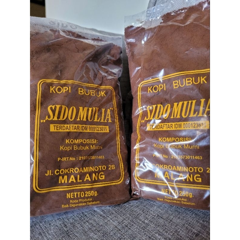 

kopi bubuk sido mulia asli malang istimewa 250gr kopi Robusta asli malang