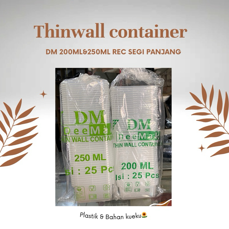 Thinwall DM 200Ml REC/ Thinwall DM 250ML REC, countiner, kontiner