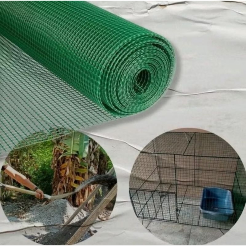 KAWAT LOKET PVC HIJAU 1/2 INCH (ECER) | KAWAT PAGAR KANDANG