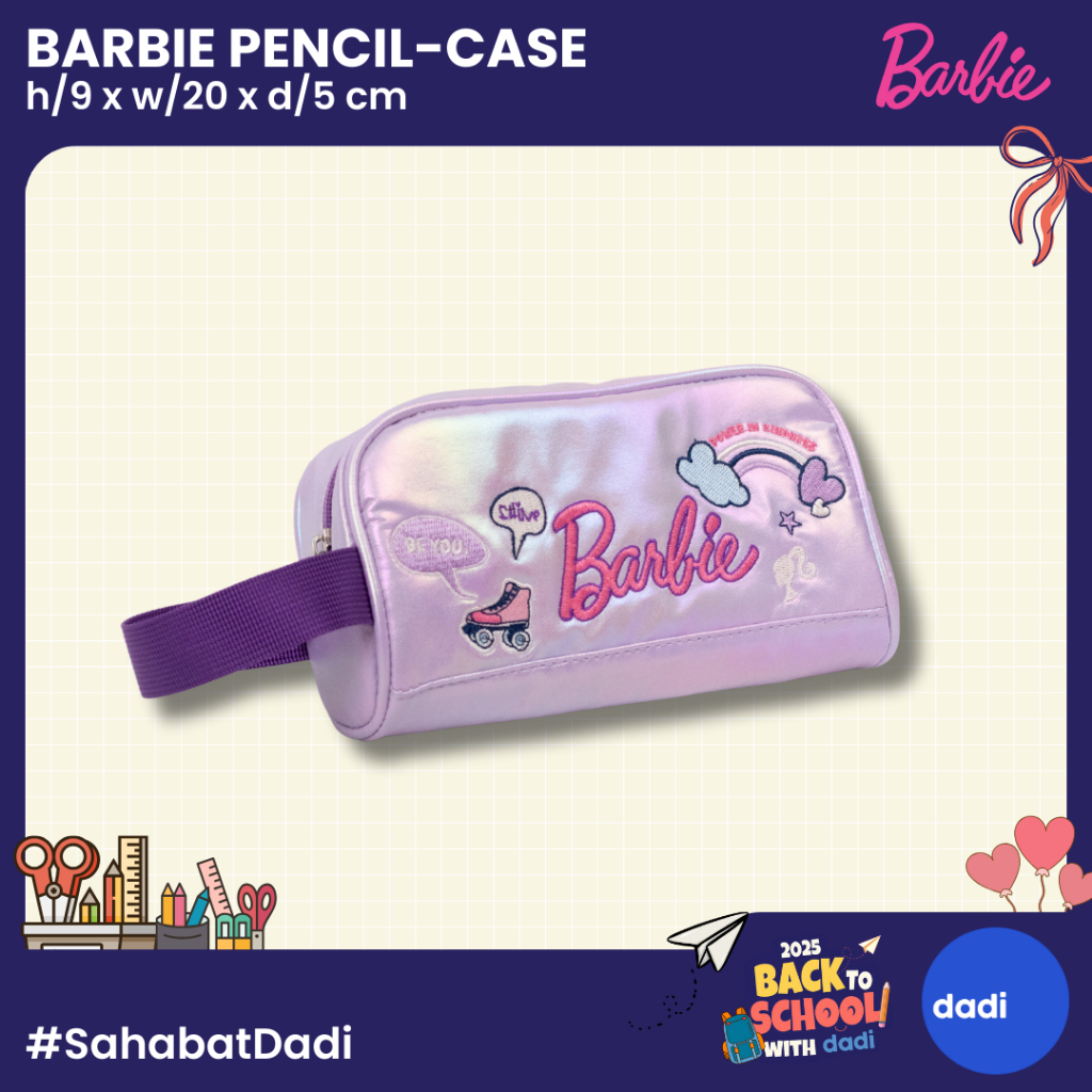 

Dadi - Barbie Metallic Purple Pencil Case - Tempat Pensil/Alat Tulis