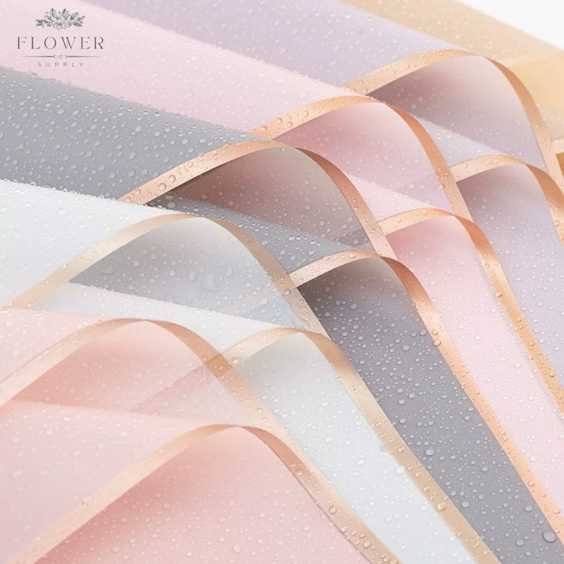 

FLOWERSUPPLY - (5 LEMBAR) FLOWER WRAPPING PAPER VARIAN LIST GOLD PREMIUM FLORIST KERTAS BUKET BUNGA KOREA CELLOPHANE LIST GOLD PREMIUM