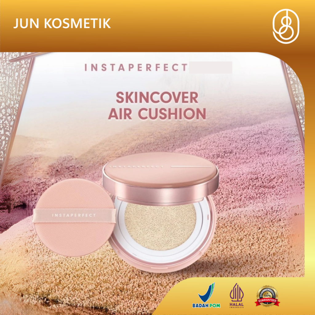 Wardah Instaperfect Skincover Air Cushion SPF 50++++ 11g - Make Up Cushion Foundation Semi Matte Fin