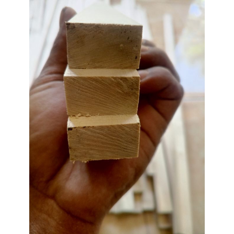 TERMURAH LIST STIK RENG KAYU JATI BELANDA/ KAYU RENG LIST STIK/ UK 2x3 Cm PANJANG 1 METER SUDAH DI S