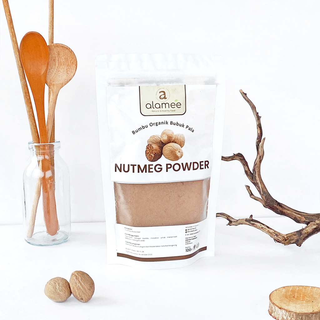 

ALAMEE Bumbu Dapur Pala Bubuk Nutmeg Seasoning Powder Rempah Murni Asli Tanpa Campuran Organik 100g