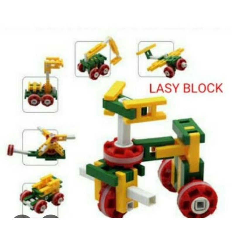 MAINAN ANAK CREATIVE BLOCK LASY TAS / LASY BLOCK