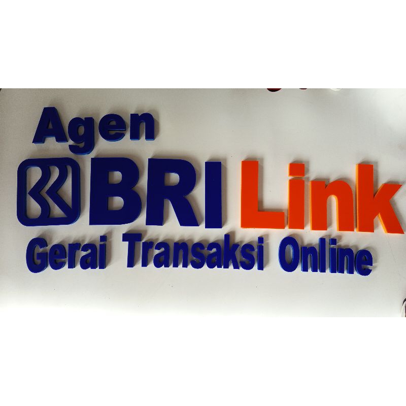 Agen BRILINK timbul akrilik lapis spon eva, Gerai transaksi online, dekorasi merek agen BRILINK