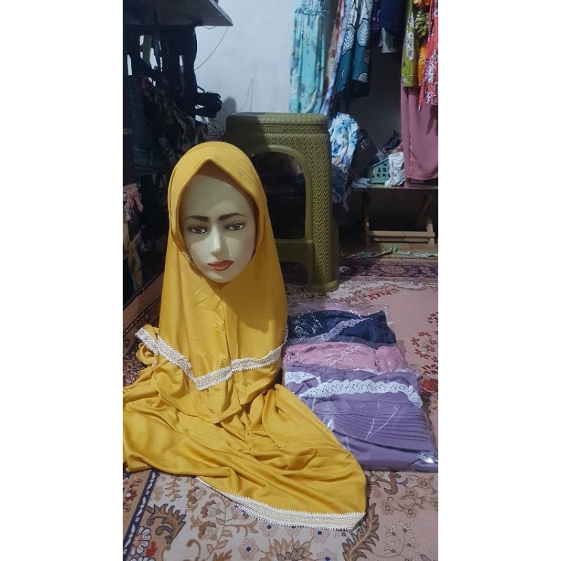 hijab instan renda jumbo