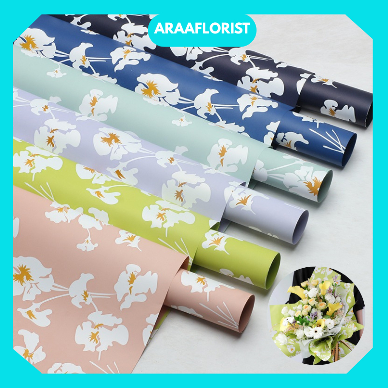 

KB065 20 LEMBAR Flower Wrapping Paper Hand Bouquet Florist Valantine Cellophane