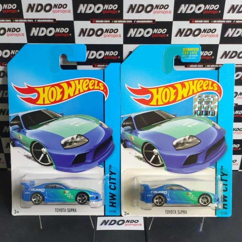 Hot Wheels Toyota Supra Blue Falken - 2014 HW City Factory Sealed