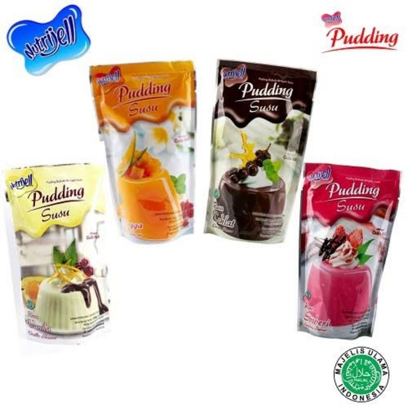 

Nutrijell Pudding Susu 4 Rasa 120-170 Gram