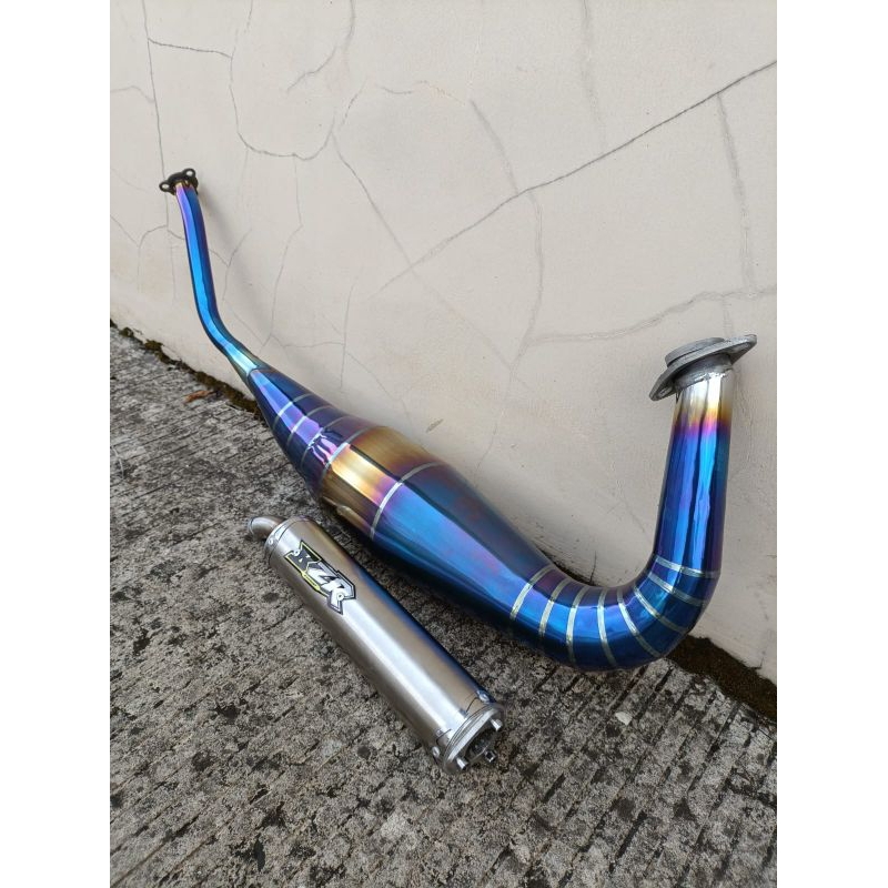 KNALPOT NINJA R RR SS CHAMBER BLUEMOON STAINLESS ORIGINAL BZR EXHAUST