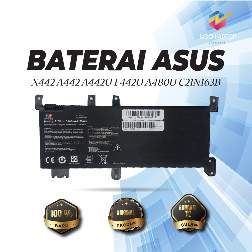 Baterai ASUS A442 A442U A442UR X442 F442U A480U Black