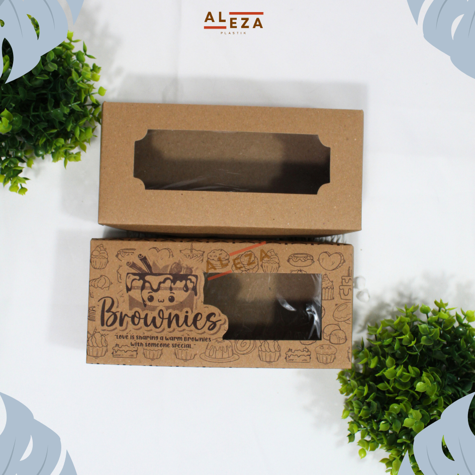 

RB Box Brownies 21x10x5/Dus Brownies/Dus Bolen/Kotak Brownies 21x10x5 Isi 25 Pcs