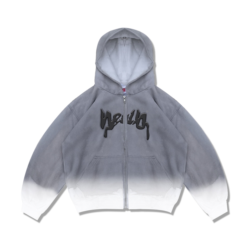 Neuboundaries - Zipp Hoodie Boxy - Faded - Thermochromic effect