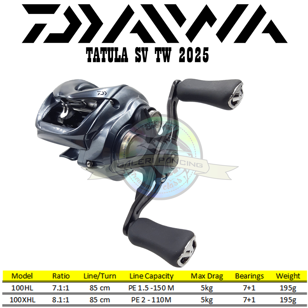 Reel BC Daiwa Tatula SV TW 100HL 100XHL 150HL 150XHL 2025
