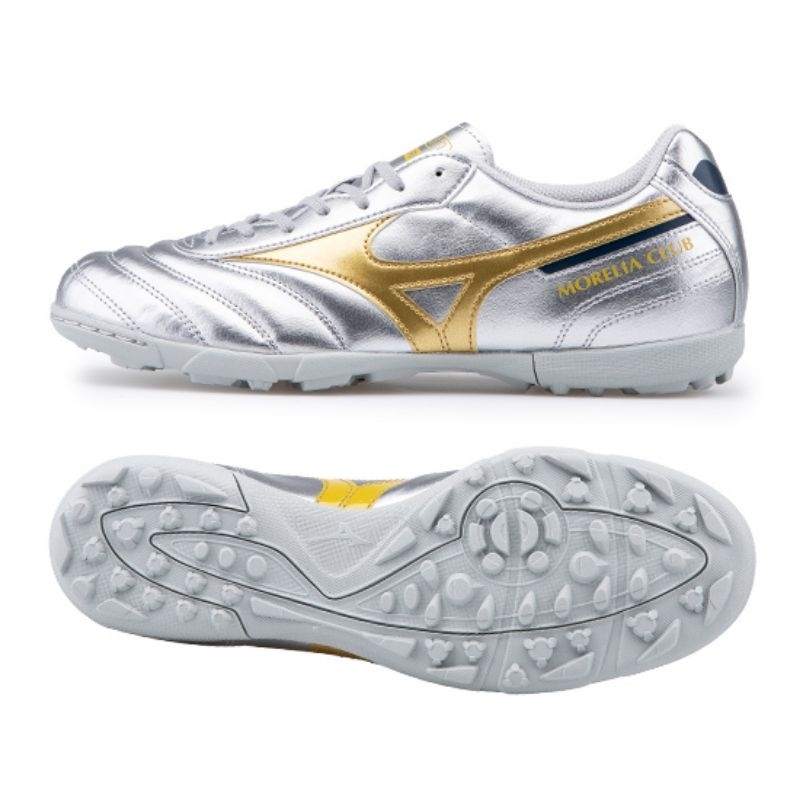 Sepatu Futsal Soccer Mizuno Morelia II Club Platinum Silver Pack Original