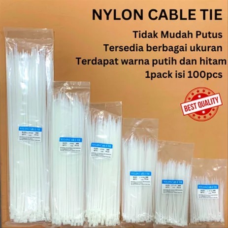 Kabel  ties Kabel tis Cable tie Klip 100 150 200 300 isi 100