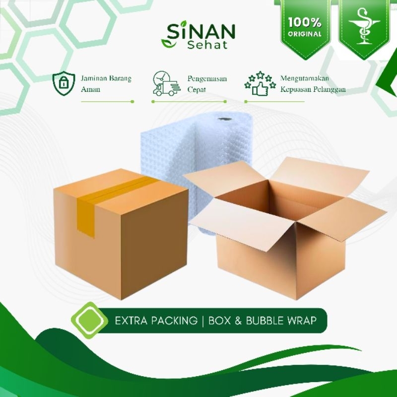 

Apotek Sinan Sehat | Bubble Wrap atau Kardus Box untuk Tambahan Packing Extra Aman