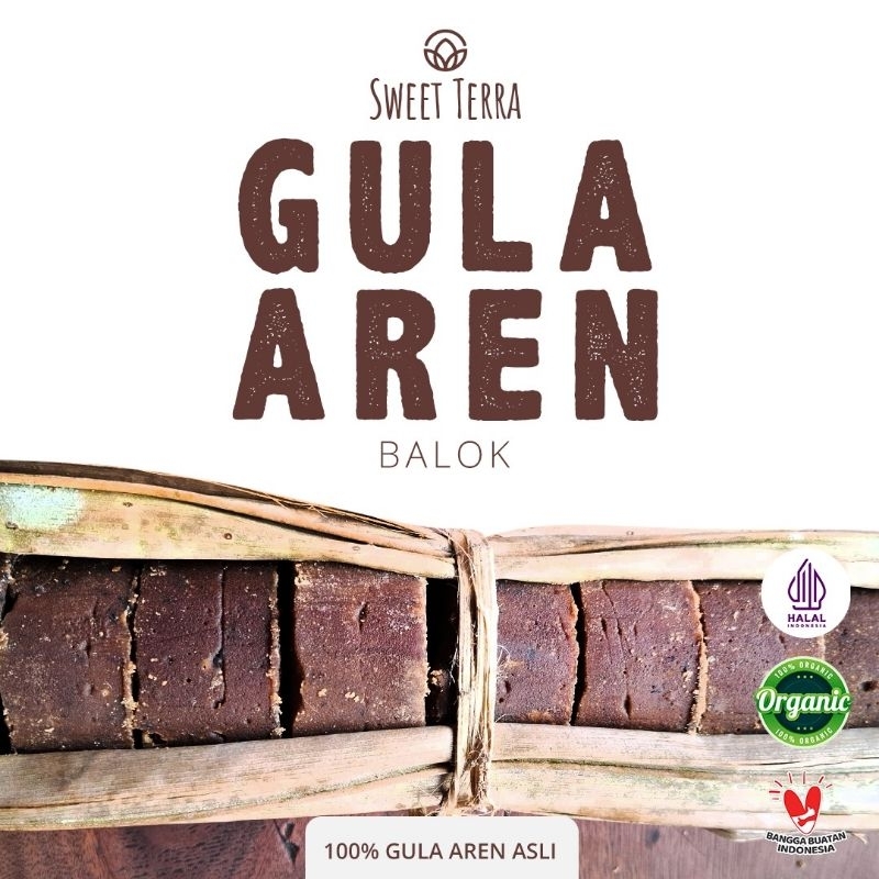 

GULA AREN BALOK ASLI I 1000g (ISI 10 BALOK) – Manis Alami, Tanpa Pengawet! 100% ORGANIC