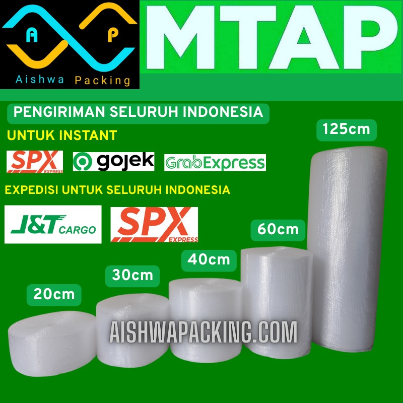 

MTAP Bubble Wrap 1.25cm x 50m Hitam & Putih