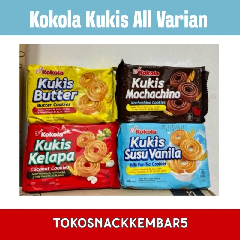 

KOKOLA kukis 218 gr Butter + Susu vanilla + Mochacino + Kelapa