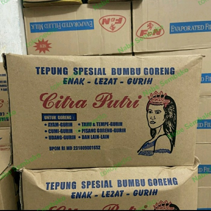 

TEPUNG BUMBU SERBAGUNA CITRA PUTRI 250 GRAM PER DUS ISI 40 PCS