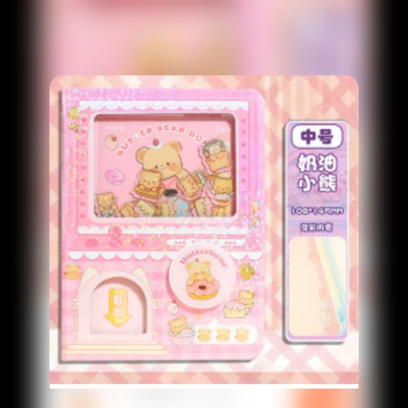 

Gachapon notebook -buku tulis mesin Gacha- note book Egg Twister-vending machine