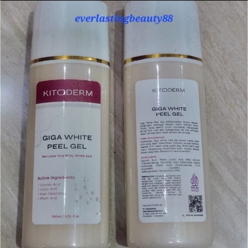 Kitoderm Giga White Peel Gel - peeling - mengangkat sel kulit mati - pencerah - BPOM