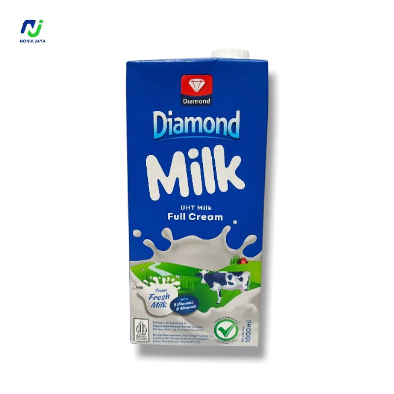 

Diamond Milk Susu UHT Full Cream 1000ml - 9 VITAMIN 6 MINERALS DARI SUSU SEGAR