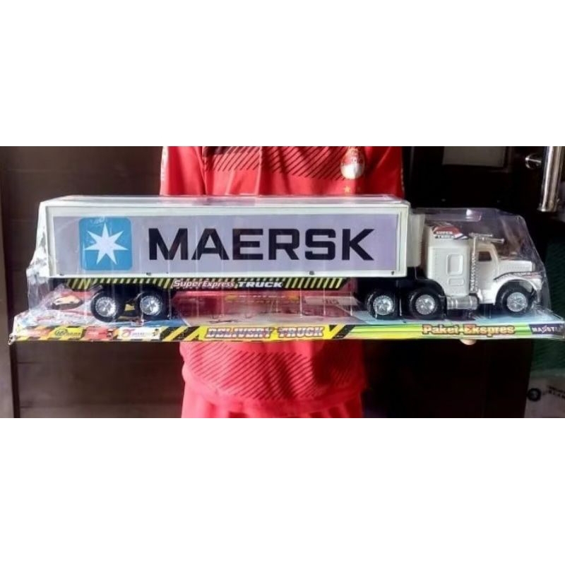 Mobil Truck Kontainer Trailer Expedisi Maersk