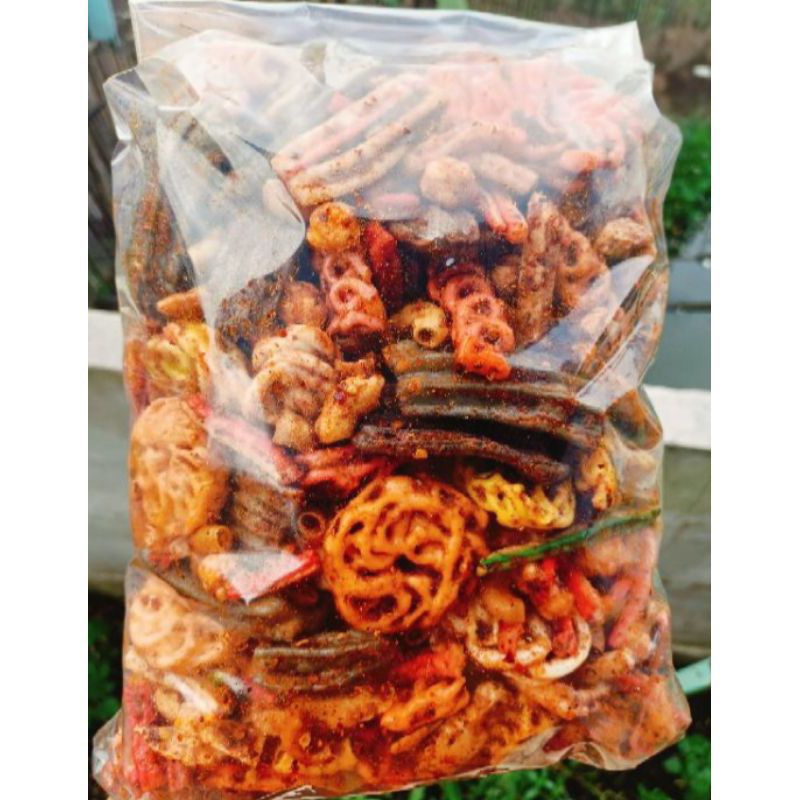 

seblak Kerupuk campur/mix pedas daun jeruk isi 1kg