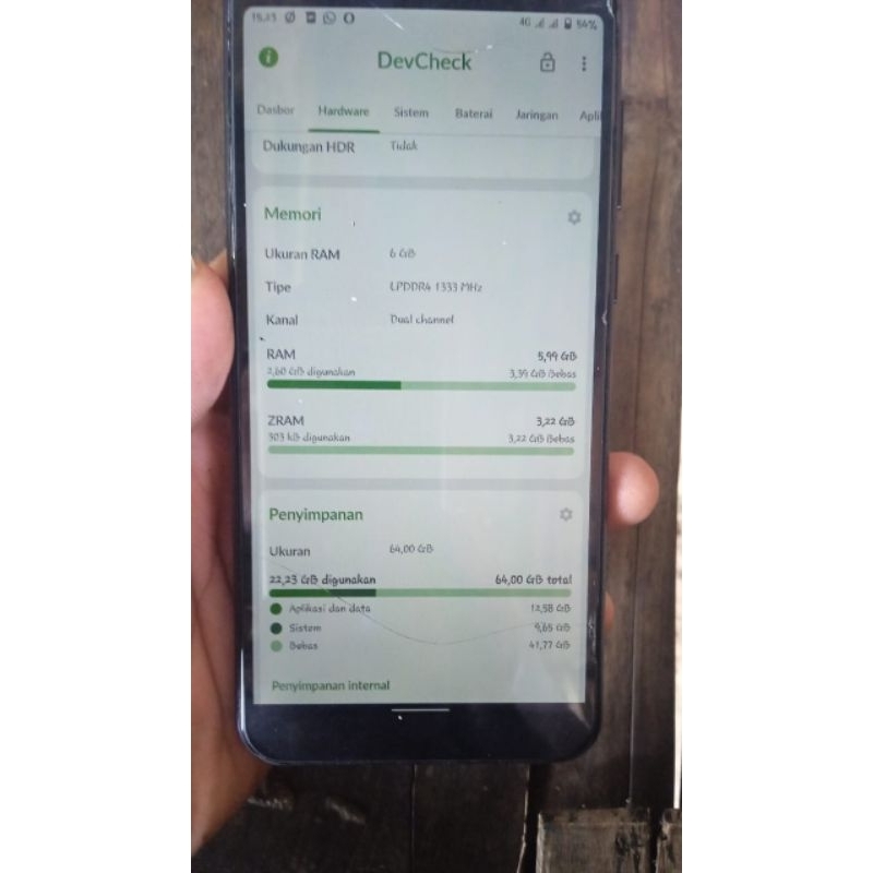 asus max pro m1 6/64 hp dus normal semua