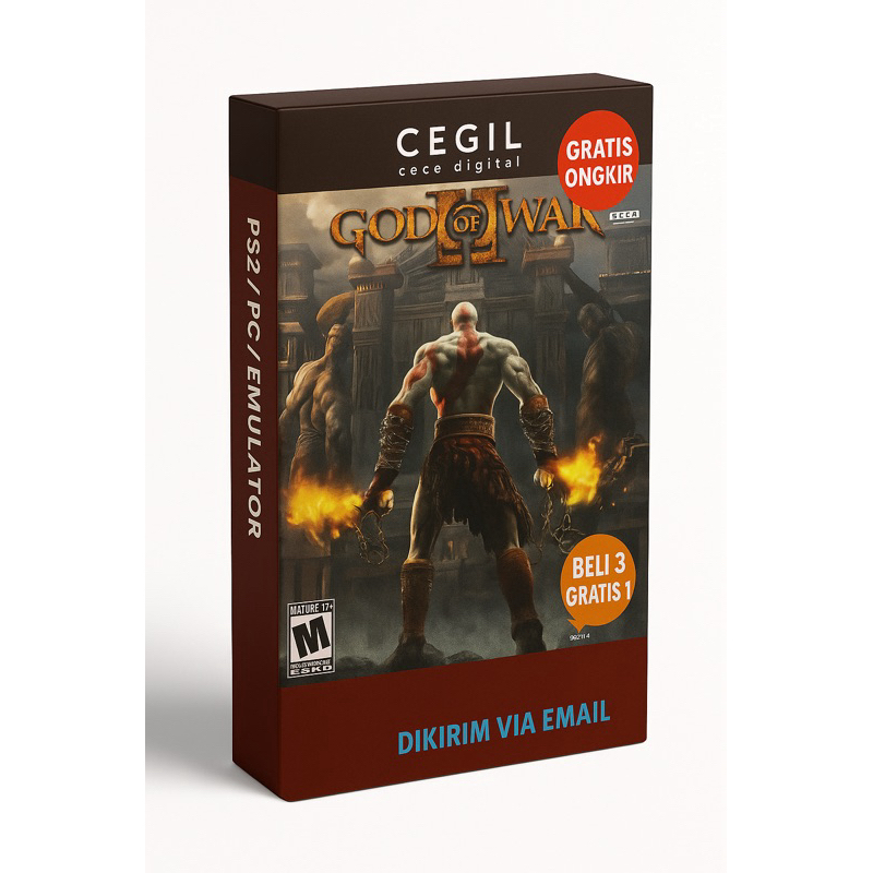 GOD OF WAR II Game PS2 Game Emulator PS2 bisa di PC, IOS plus emulator Beli 3 gratis 1