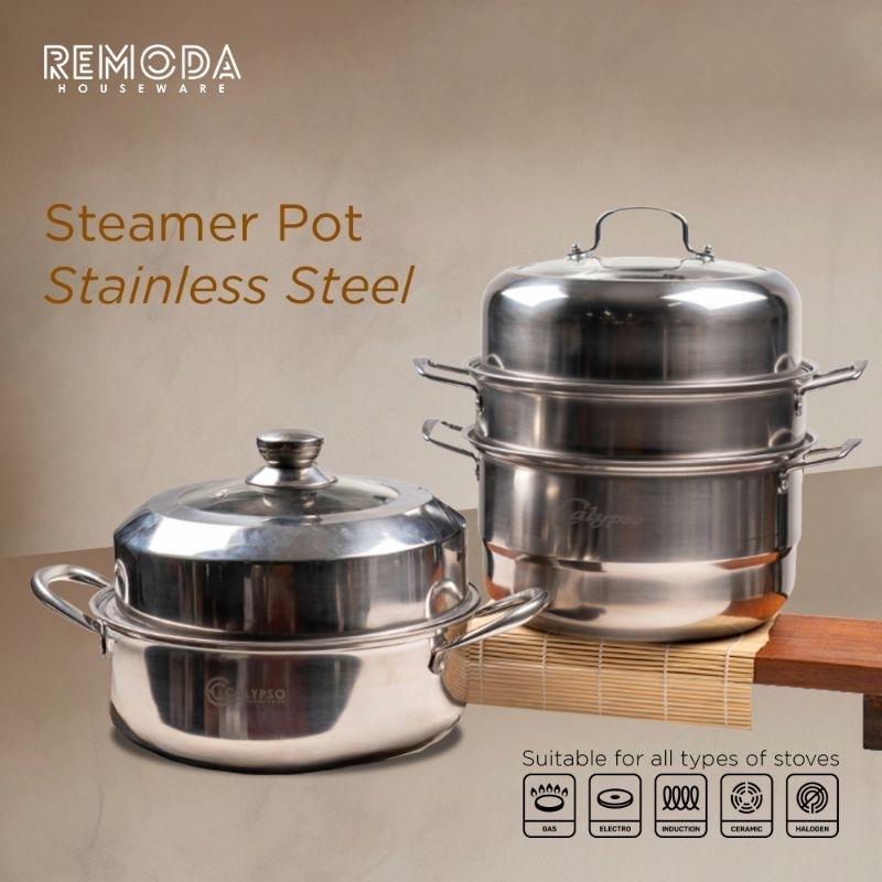 Calypso steamer pot panci multifungsi 28-30cm stainless steel