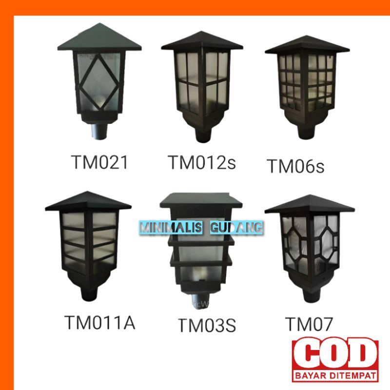 lampu pilar, lampu pagar rumah minimalis, lampu hias pagar, lampu outdoor
