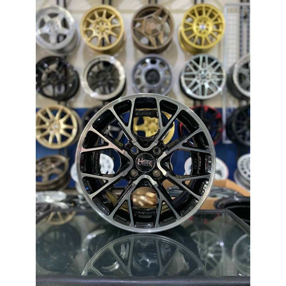 PELEK RACING VELG MOBIL R15 HSR FE01 4X100 LEBAR 6,5 ET42 RING 15 UNTUK BRIO,SIGRA,AGYA,CALYA WARNAB