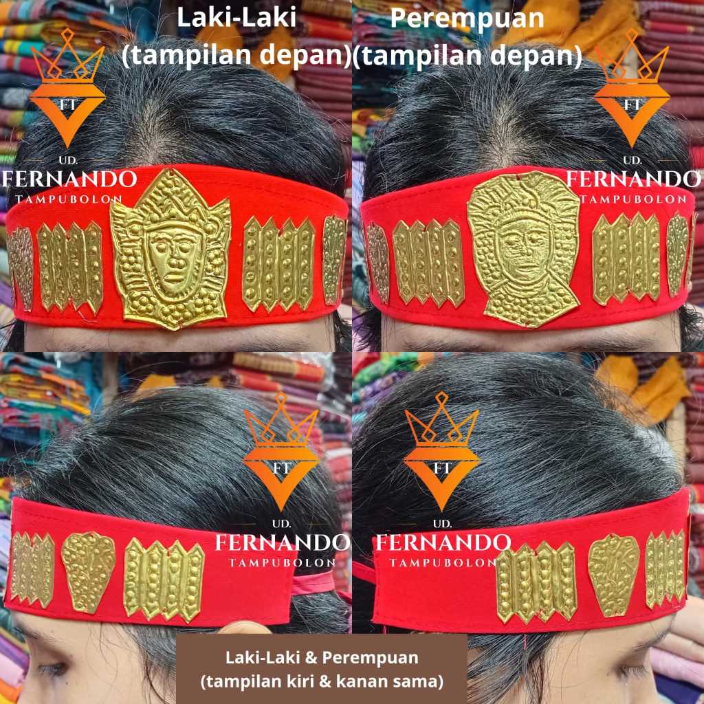 Sortali Batak Lempengan Hiasan Kepala Pengantin Adat Toba Premium Pakaian Tradisional Kondangan Dan 