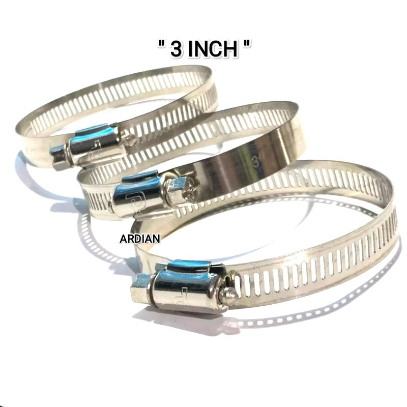 Hose Clamp Klem Karburator CRF KLX /Klem Knalpot Karburator KLX CRF 3" 3 Inch Stainles Anti Karat / 