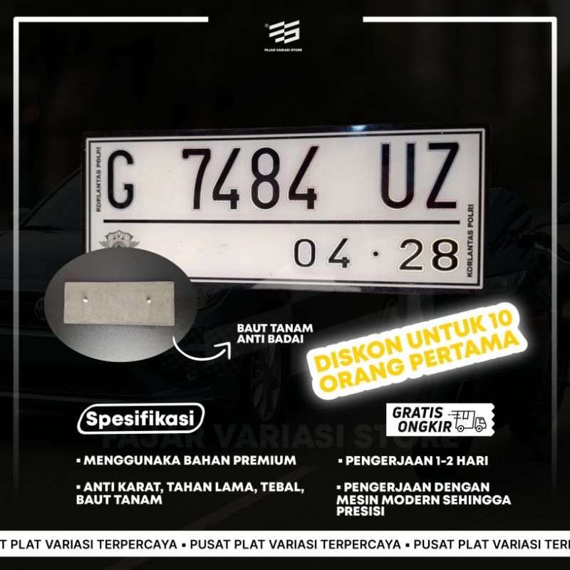 [ FVSPLT09 ] Plat motor akrilik premium | Plat nomer mika akrilik | Plat motor variasi | Plat motor