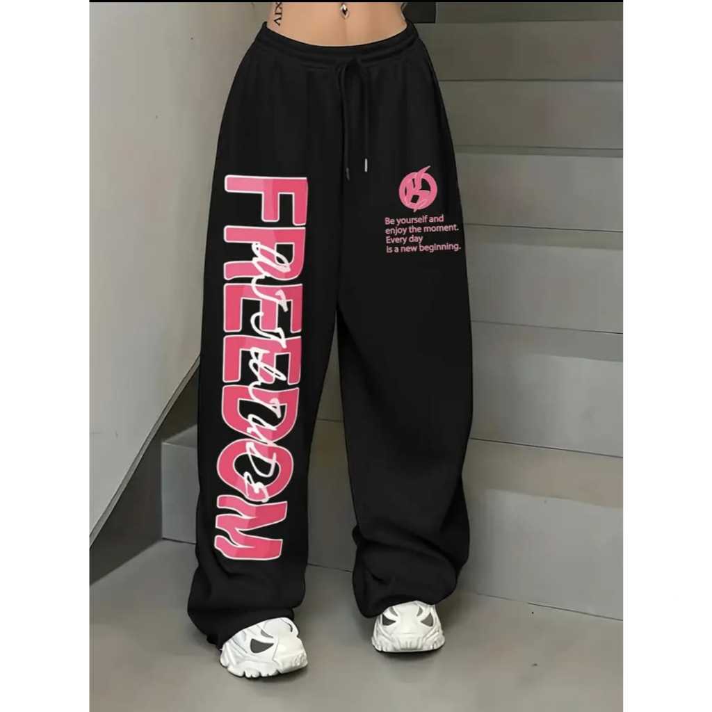 FREEDOM CELANA KULOT WANITA OVERSIZE - CELANA LOOSE PANTS WANITA - KULOT